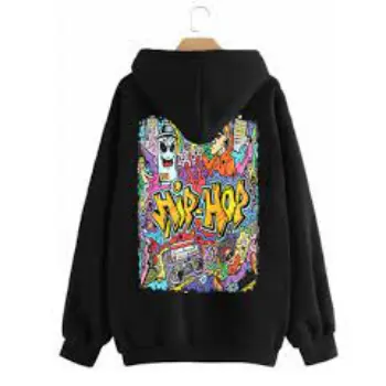 HipHop Back Printed Winter Hoodies for Men